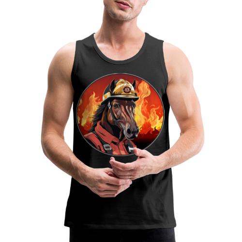 Horses Firefighter / fireman horse - Men's Premium Tank