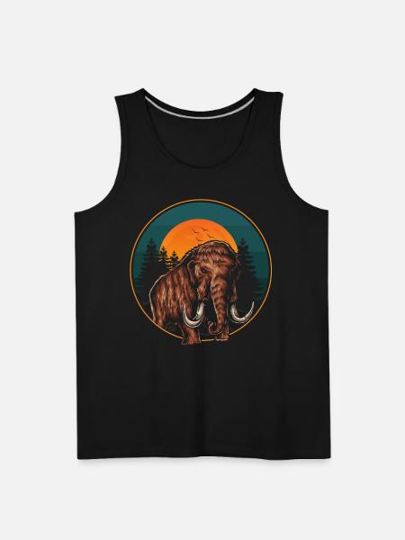 Mammoth Retro Prehistoric Animal - Men's Premium Tank - black