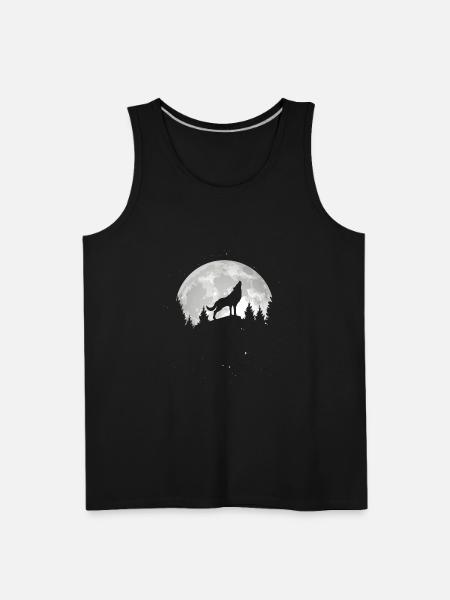 Howling Wolf - Men's Premium Tank - black