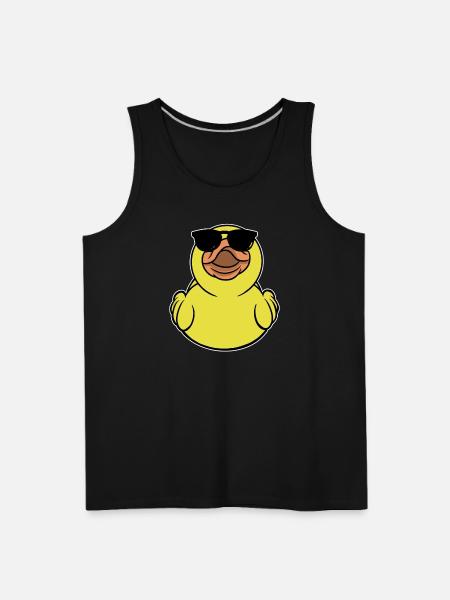 Rubber Duckie Duck With Sunglasses - Men's Premium Tank - black