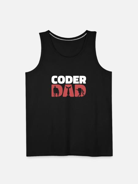 Programmer Coder Dad Coding - Men's Premium Tank - black