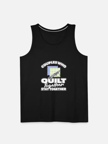 Quilting Couple - Men's Premium Tank - black