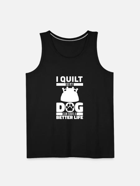 Quilting Dog - Men's Premium Tank - black