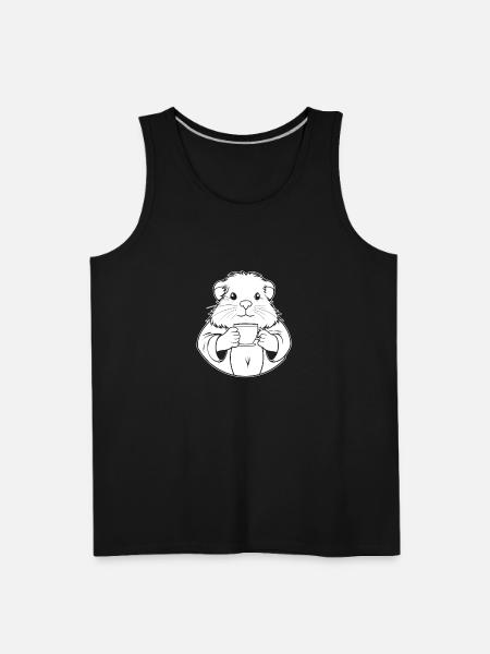 Guinea Pig Cavy Coffee - Men's Premium Tank - black
