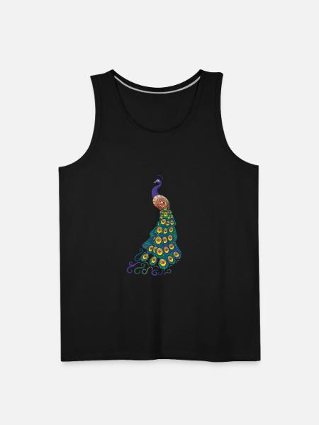 Peacock - Men's Premium Tank - black