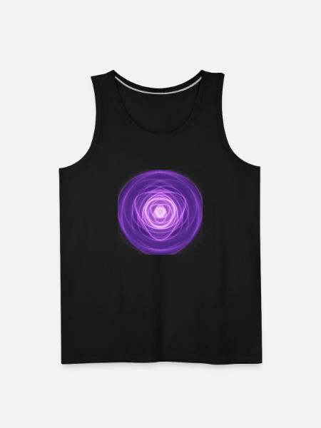 Purple Fractal Rose - Men's Premium Tank - black