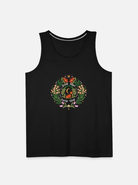 Magical garden in moonlight - Men's Premium Tank - black