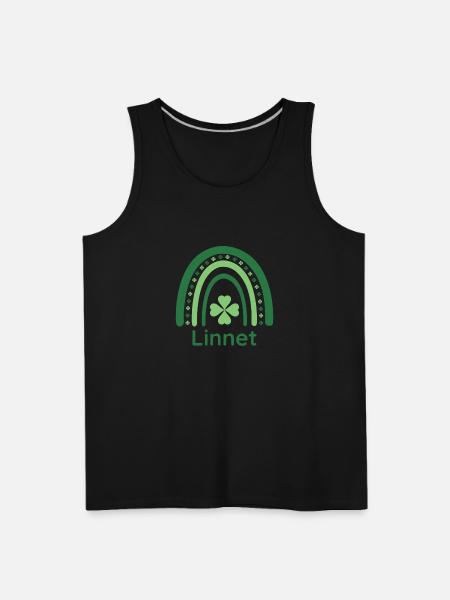 Linnet Clover Charm Boho Rainbow - Men's Premium Tank - black