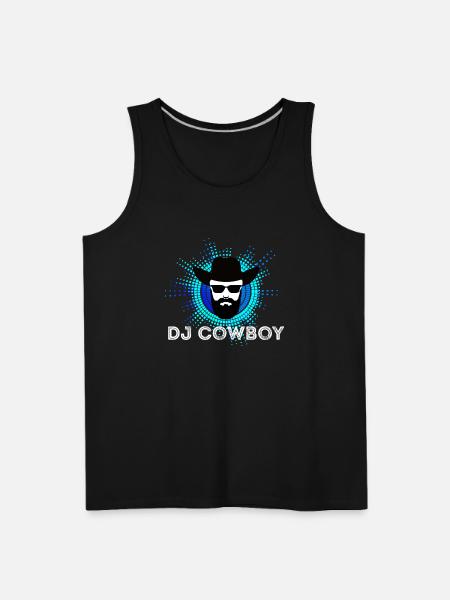 DJ Cowboy Blue - Men's Premium Tank - black