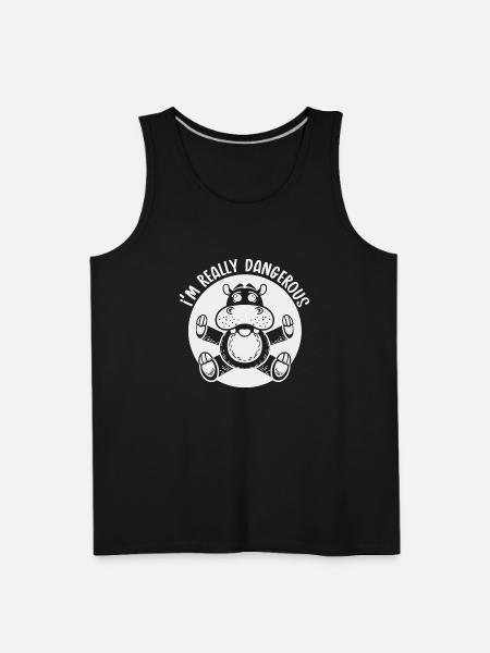 Danger Hippo Mono 1 - Men's Premium Tank - black