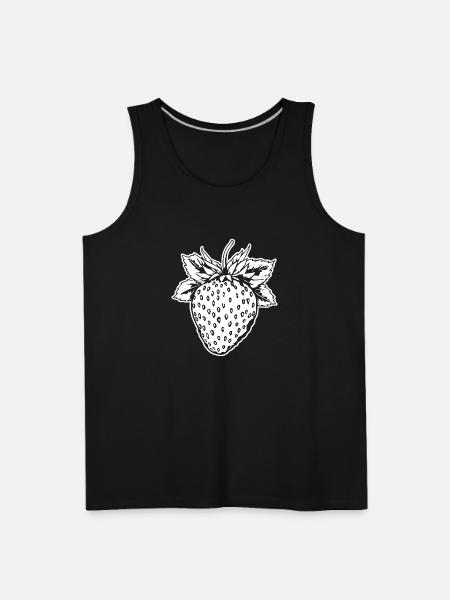 Strawberry Fruit Berries - Men's Premium Tank - black