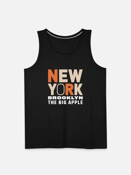 New York Brooklyn - The Big Apple Classic Design - Men's Premium Tank - black