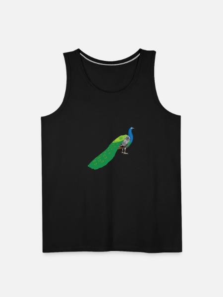 Peacock - Men's Premium Tank - black