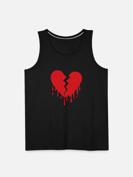 Broken heart - Men's Premium Tank - black