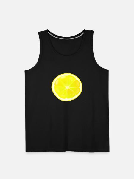 Lemon slice - Men's Premium Tank - black