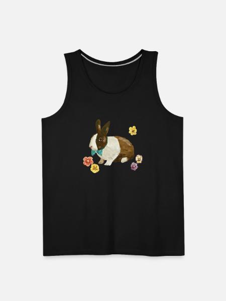 Black And White Bunny - Men's Premium Tank - black