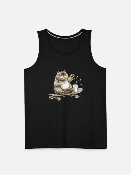 Funny Cat - Men's Premium Tank - black