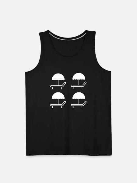 beach umbrella icon - Men's Premium Tank - black