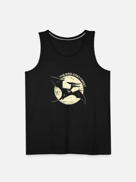 Bird Goes Tweet Premium - Men's Premium Tank - black