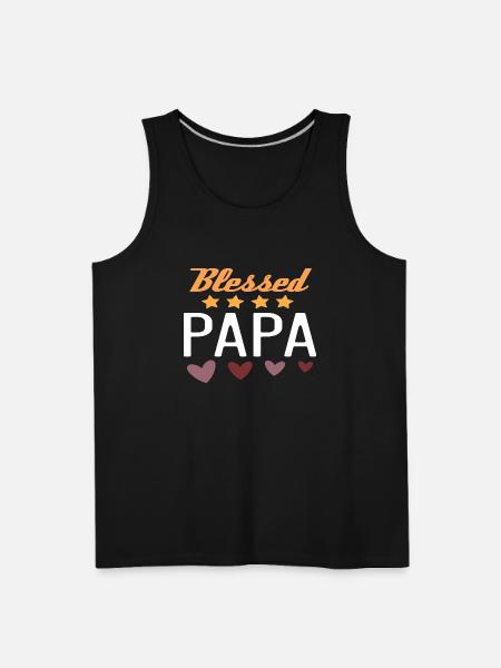 Blessed Papa - Men's Premium Tank - black