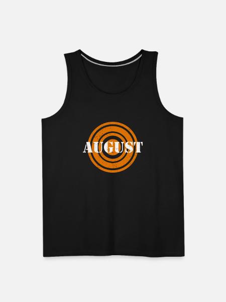August Silver Word - Men's Premium Tank - black