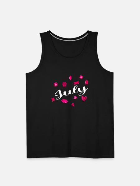 July Birthstone - Men's Premium Tank - black