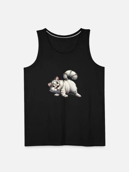 Funny Cat - Men's Premium Tank - black