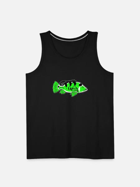 PEACOCK BASS - Men's Premium Tank - black