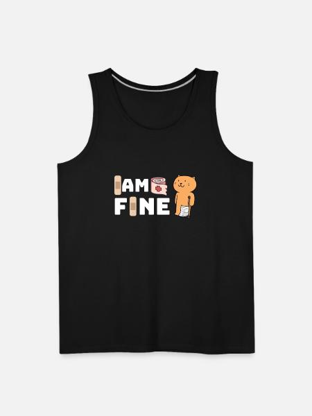 IAM FINE INJURY CAT - Men's Premium Tank - black