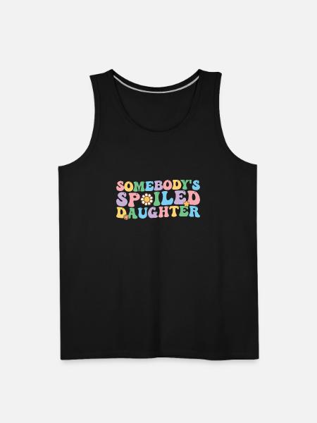 Groovy Somebody's Spoiled Daughter - Men's Premium Tank - black