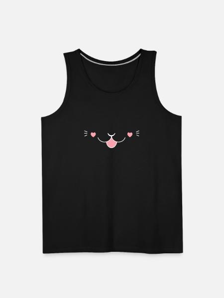 Cute Cat Face - Men's Premium Tank - black