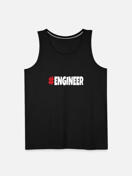 #engineer red&white - Men's Premium Tank - black