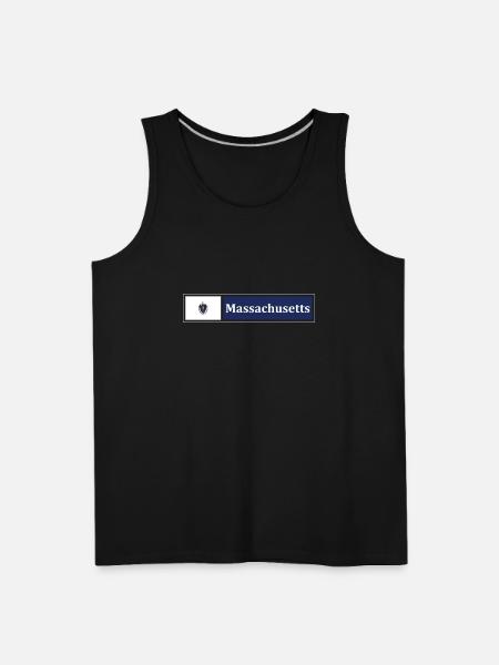 Massachusetts Flag - Men's Premium Tank - black