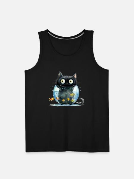 Funny Cat - Men's Premium Tank - black
