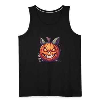 Halloween Pumpkin - Men's Premium Tank - black - Front