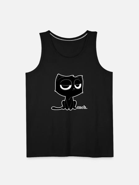 Meh Cat - Men's Premium Tank - black