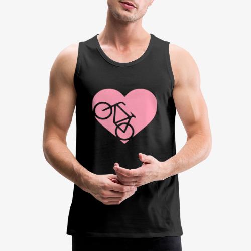 heart_bicycle_cutout - Men's Premium Tank