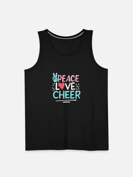 Peace Love Cheer - Men's Premium Tank - black