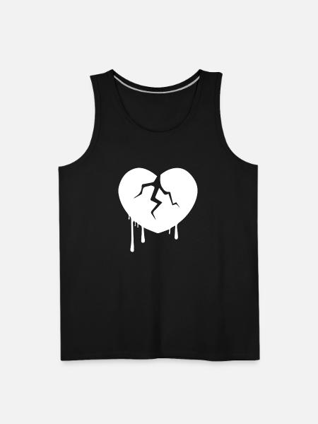Broken Heart - Men's Premium Tank - black