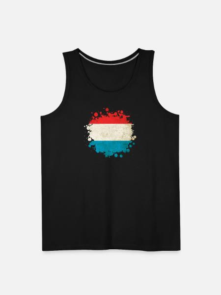 Luxembourg flags blob - Men's Premium Tank - black