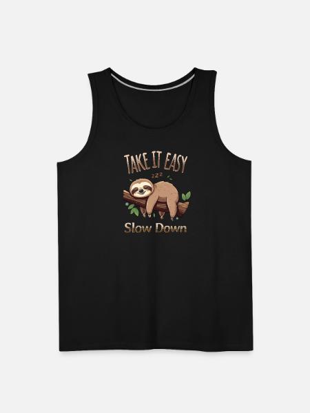 Sloth Take It Easy - Men's Premium Tank - black