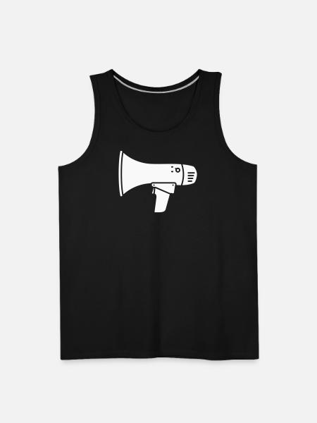 Megaphone Protest Internet Shout - Men's Premium Tank - black