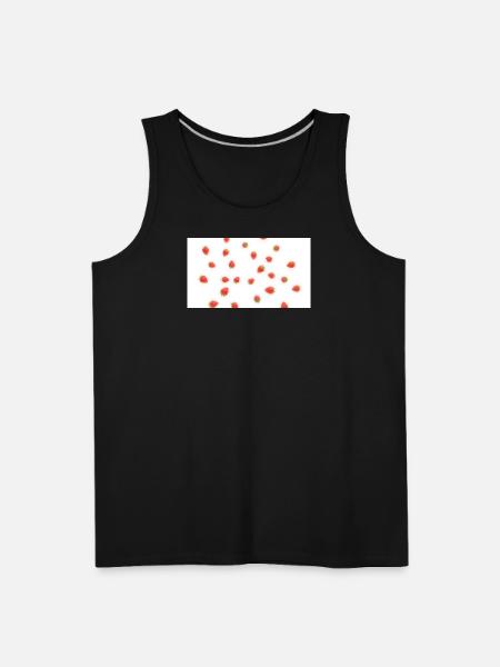 Strawberry Scatter Pattern - Men's Premium Tank - black