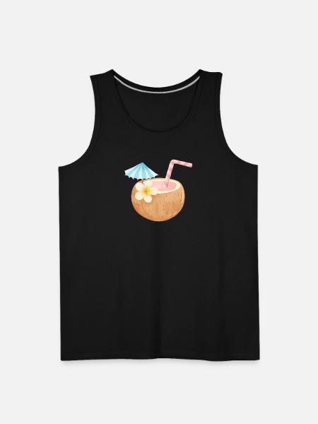 Tropical Coconut Sip - Men's Premium Tank - black