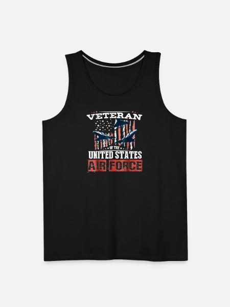 USAF Veteran Pride Art - Men's Premium Tank - black