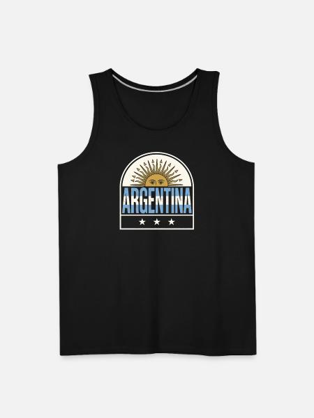 Argentina Suncrest Logo - Men's Premium Tank - black
