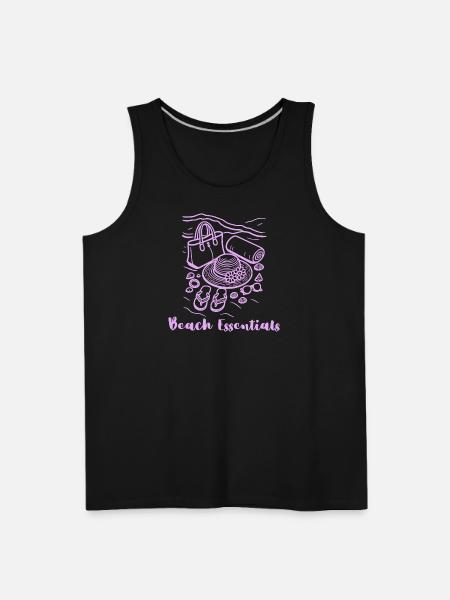 Beach Essentials Sketch - Men's Premium Tank - black