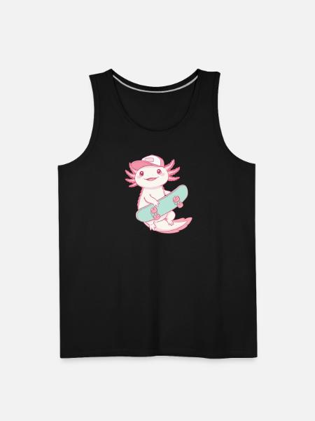 Axolotl Skater - Men's Premium Tank - black