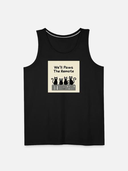 Paws The Remote TV - Men's Premium Tank - black