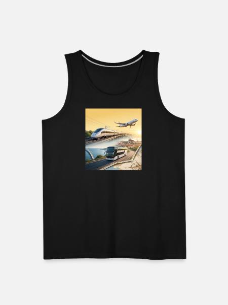 European Travel Journey Poster - Men's Premium Tank - black